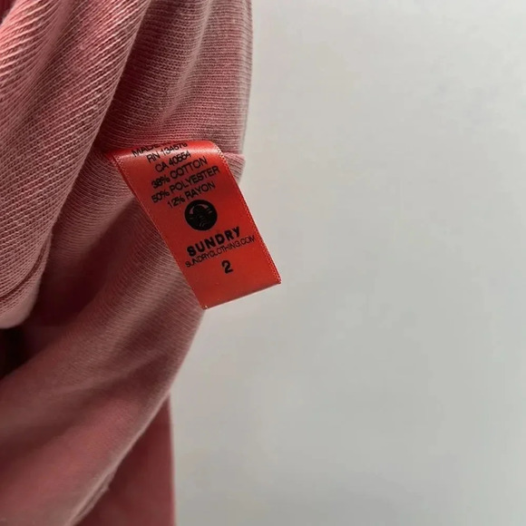 Sundry Army Of Lovers Hoodie Hooded Sweatshirt Pink Oversized Size 2 Medium - Picture 7 of 10